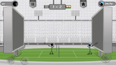 火柴人打羽毛球