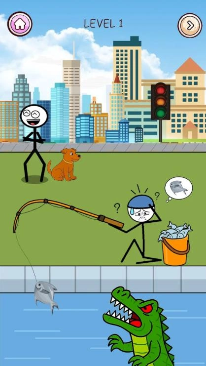 火柴人逃脱小偷谜题