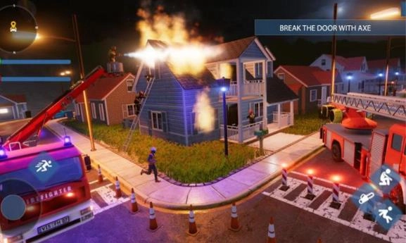 紧急消防员警察