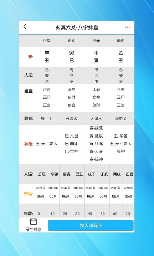 玄真六爻排盘截图3