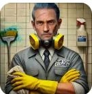 模拟现场清洁工