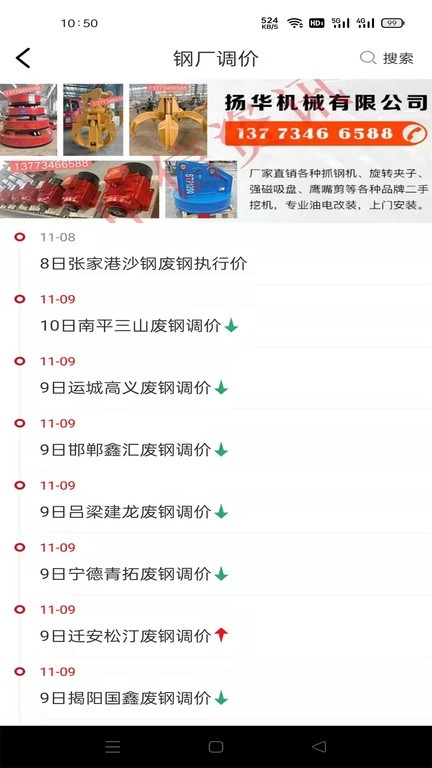 申信资讯废铁价格行情3