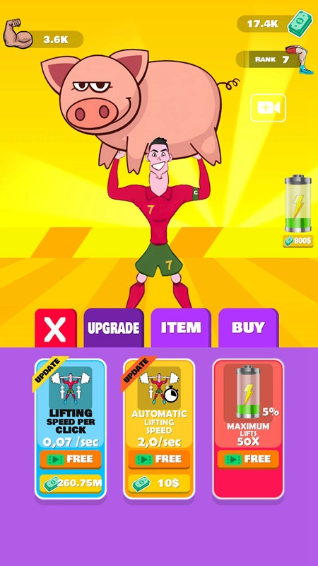 Lifting Ronaldo训练罗纳尔多游戏安卓最新版图1